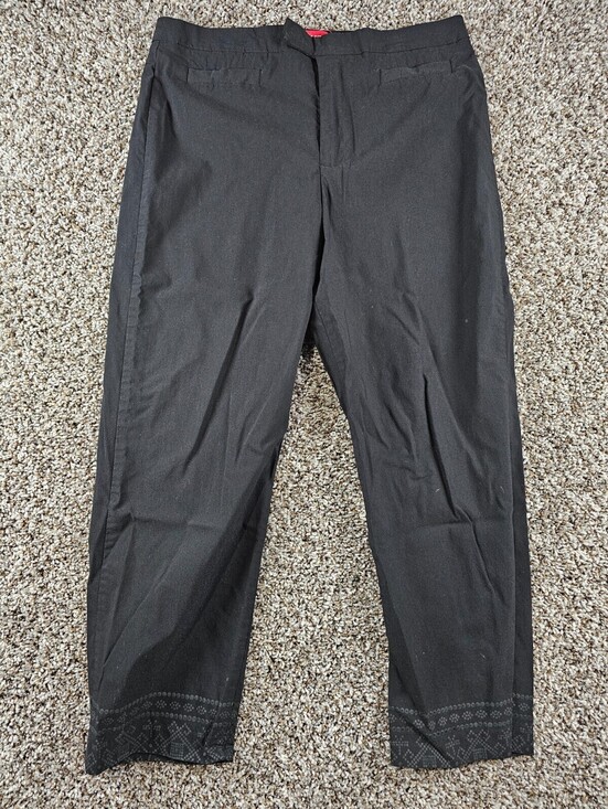 Gloria Vanderbilt Pants - Gloria Vanderbilt Womens Sz 14 Black Dress Pants Detailed Hem Tapered Leg